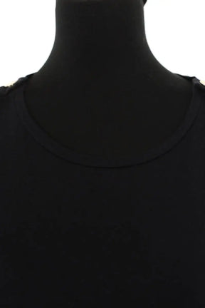 Top Maje Noir en Coton