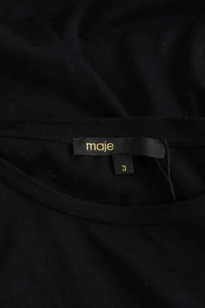Top Maje Noir en Coton