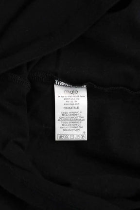 Top Maje Noir en Coton