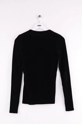 Top Maje Noir en Coton