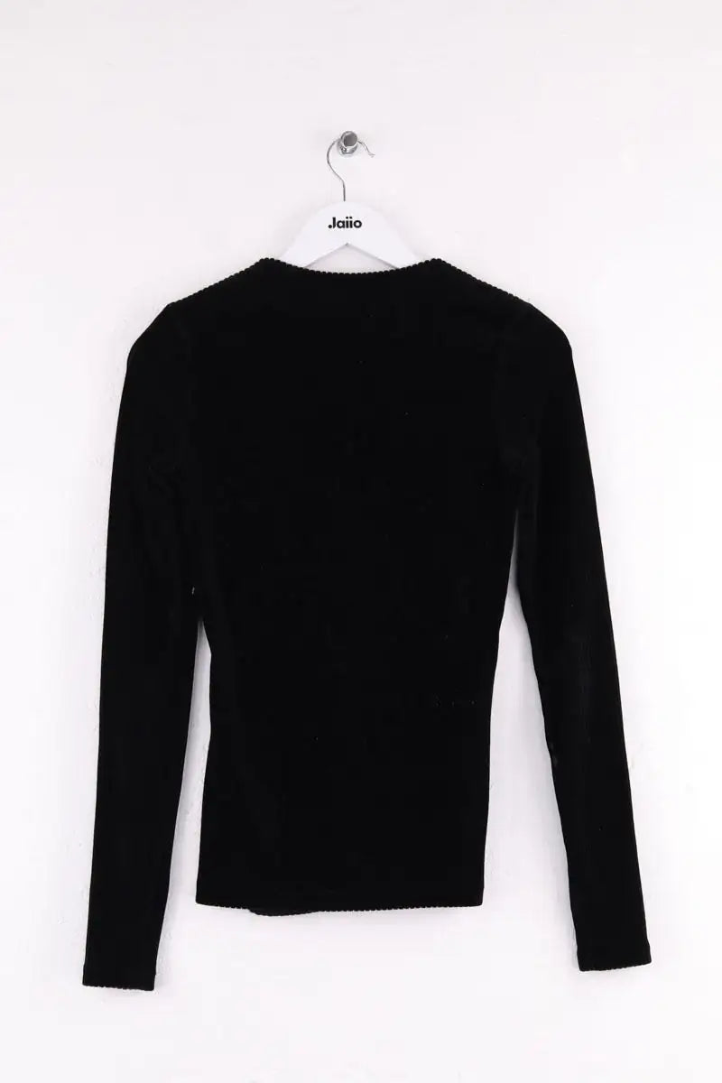 Top Maje Noir en Coton
