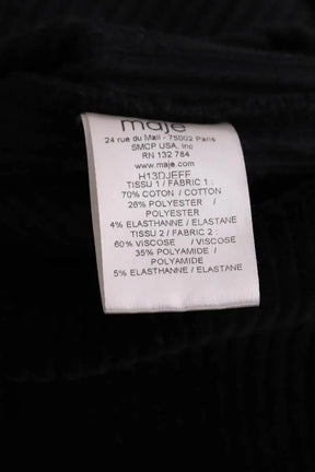 Top Maje Noir en Coton