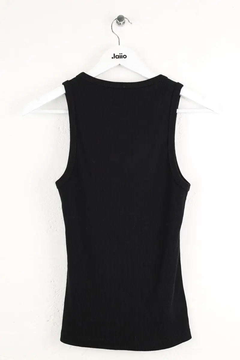 Top Maje Noir en Coton