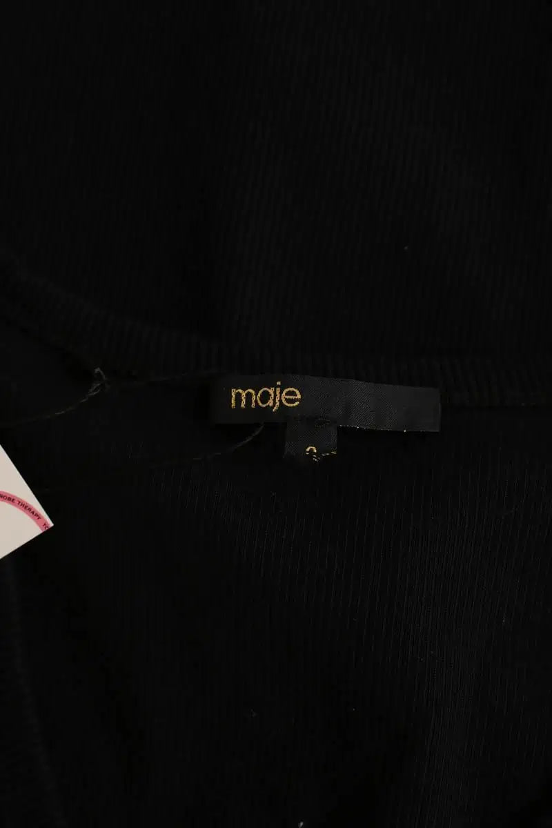 Top Maje Noir en Coton
