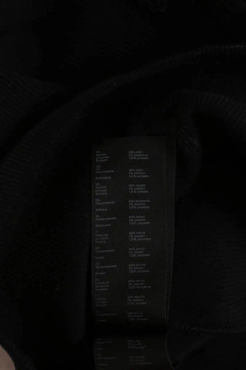 Top Maje Noir en Coton