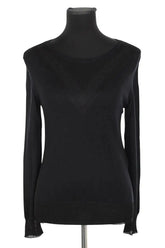 Top Maje Noir en Laine, taille L - Seconde Main