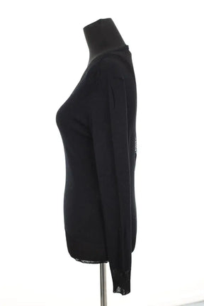 Top Maje Noir en Laine
