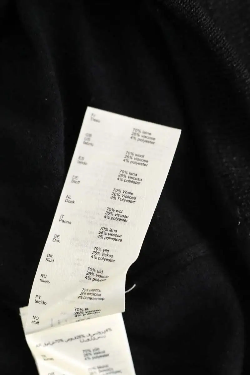 Top Maje Noir en Laine