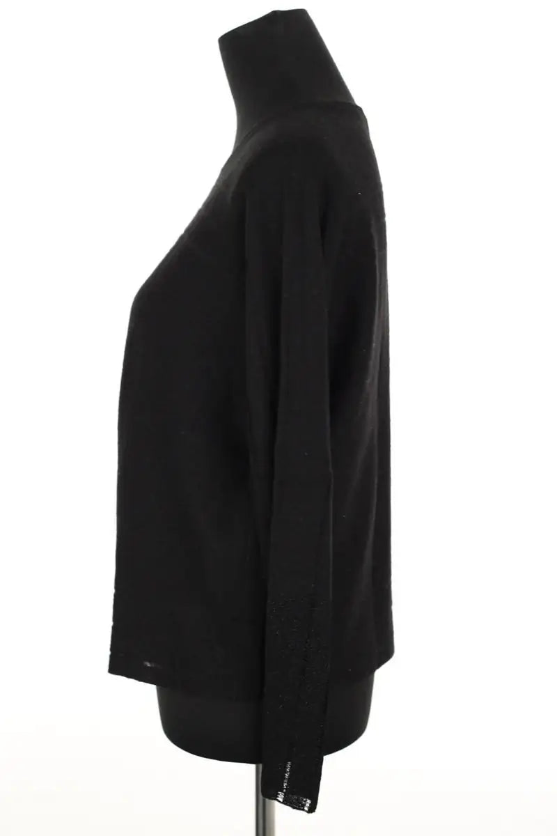 Top Maje Noir en Laine