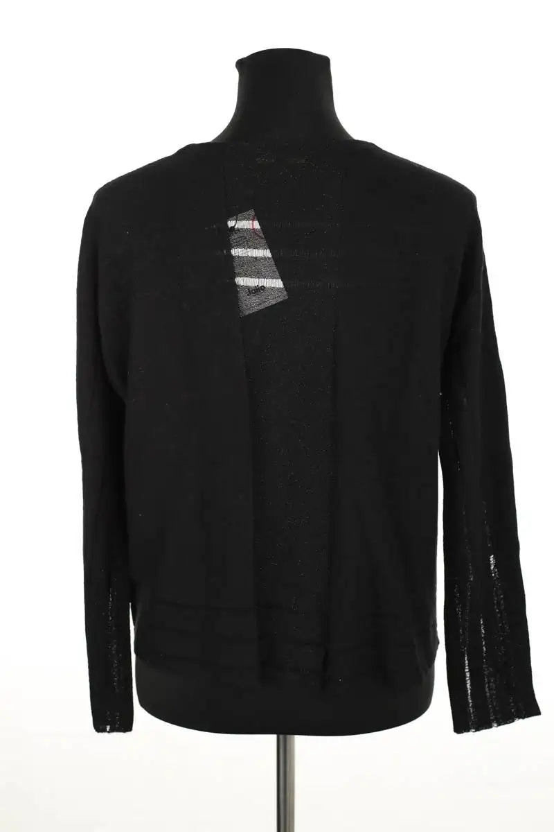 Top Maje Noir en Laine