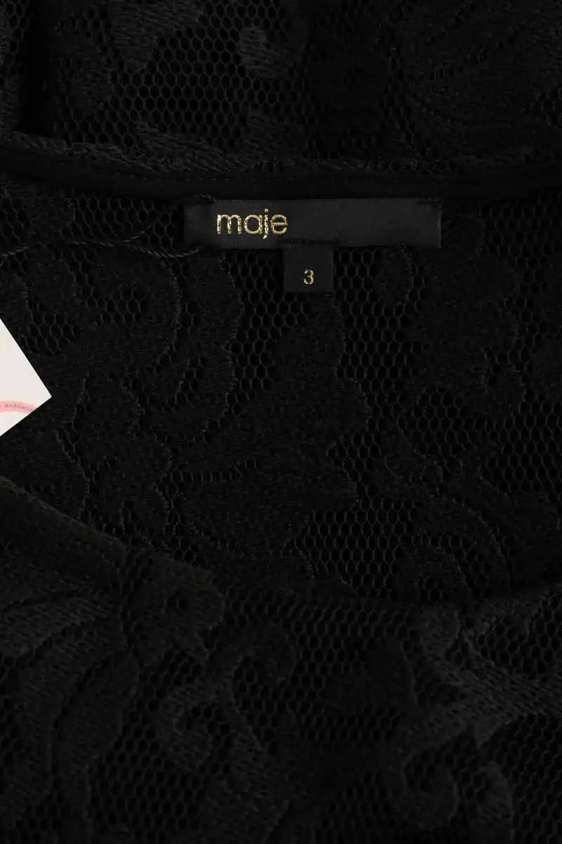 Top Maje Noir en Synthétique