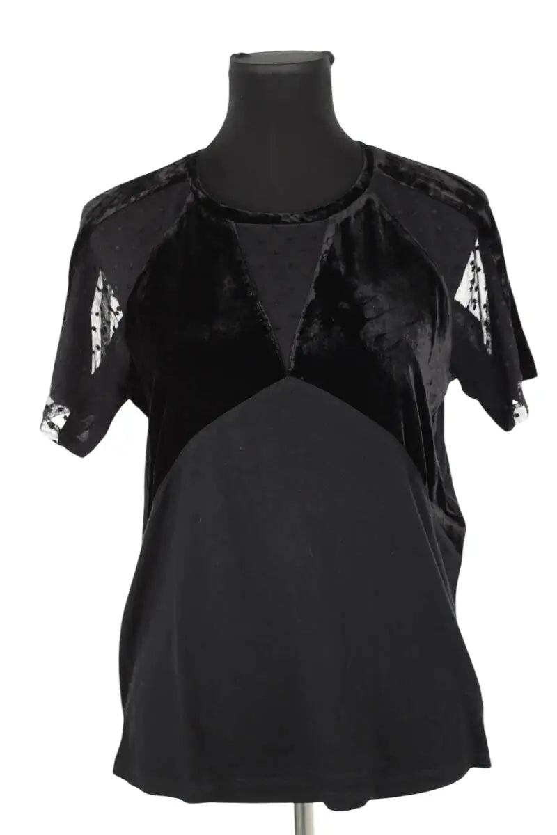 Top Maje Noir en Synthétique, taille M - Seconde Main