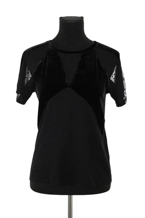 Top Maje Noir en Synthétique, taille S - Seconde Main