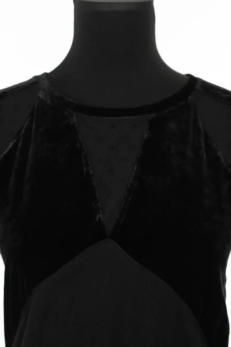 Top Maje Noir en Synthétique