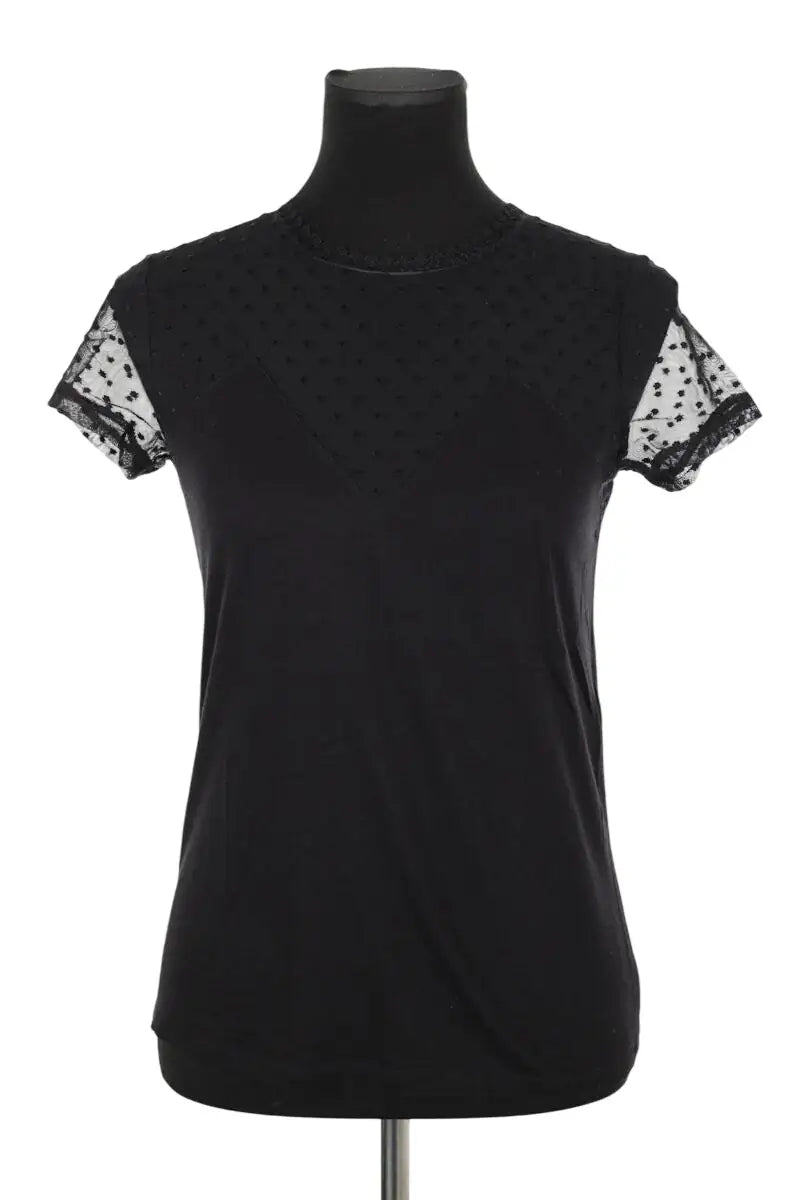 Top Maje Noir en Synthétique, taille S - Seconde Main