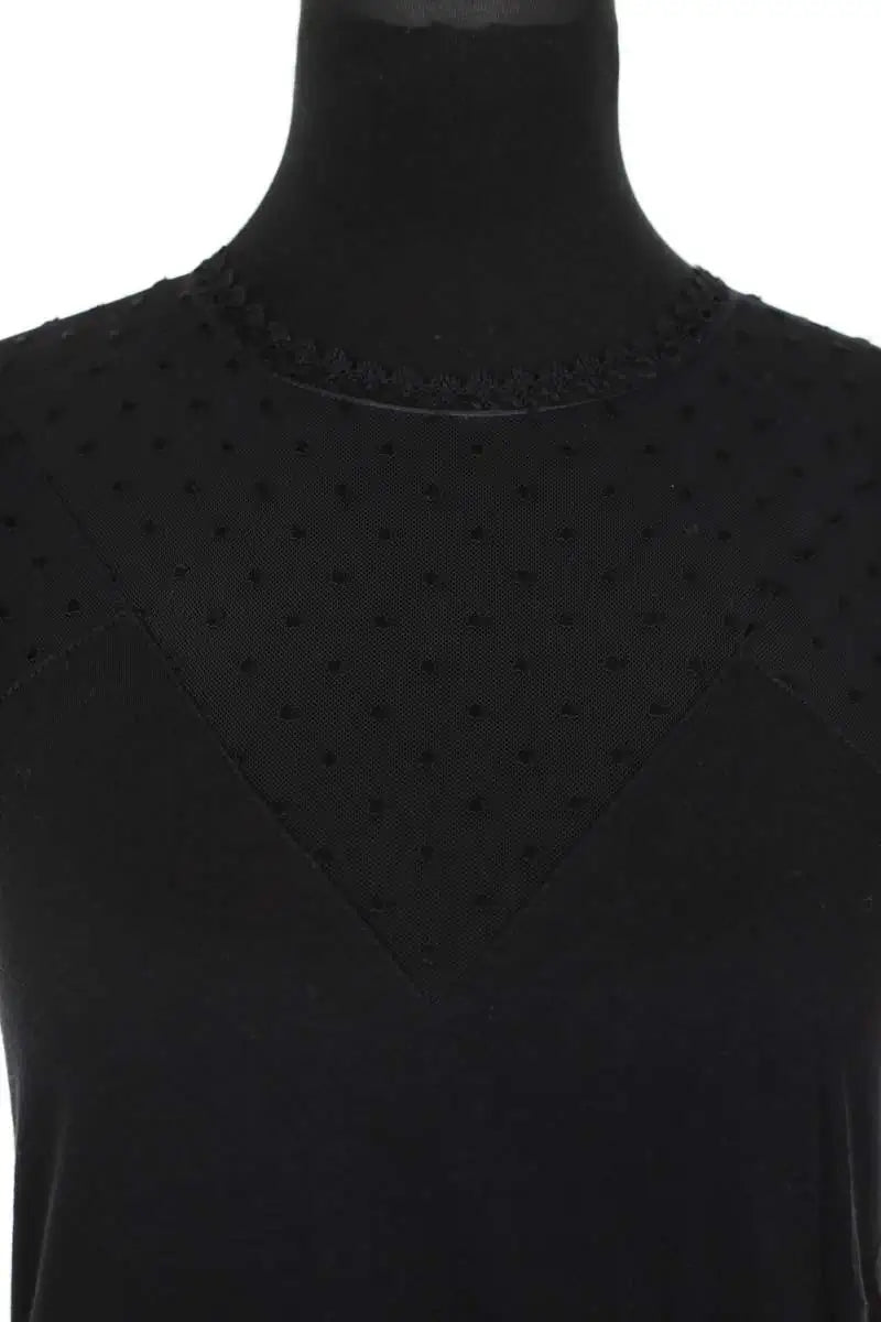 Top Maje Noir en Synthétique