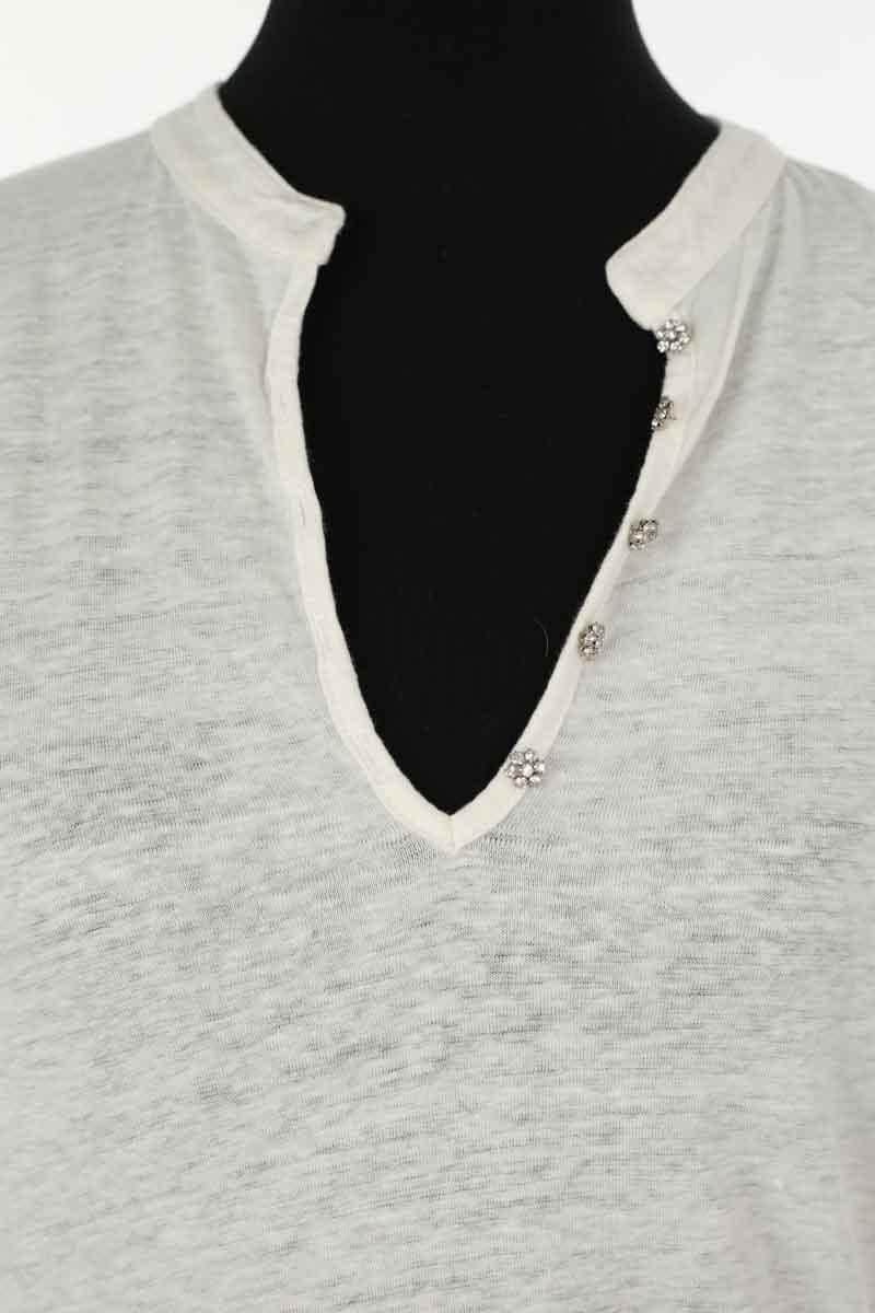Top Majestic Filatures Blanc en Lin