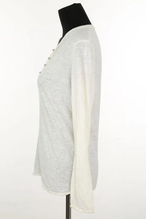 Top Majestic Filatures Blanc en Lin
