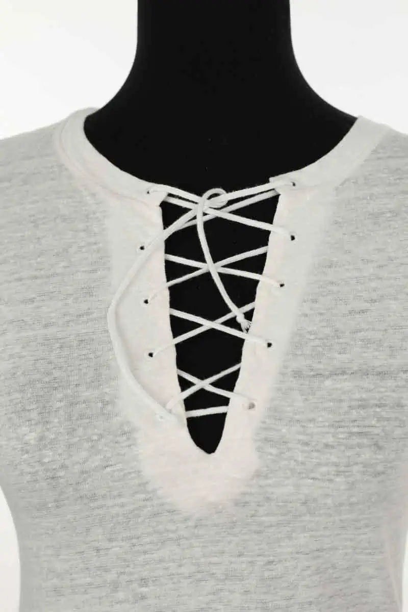 Top Majestic Filatures Blanc en Lin