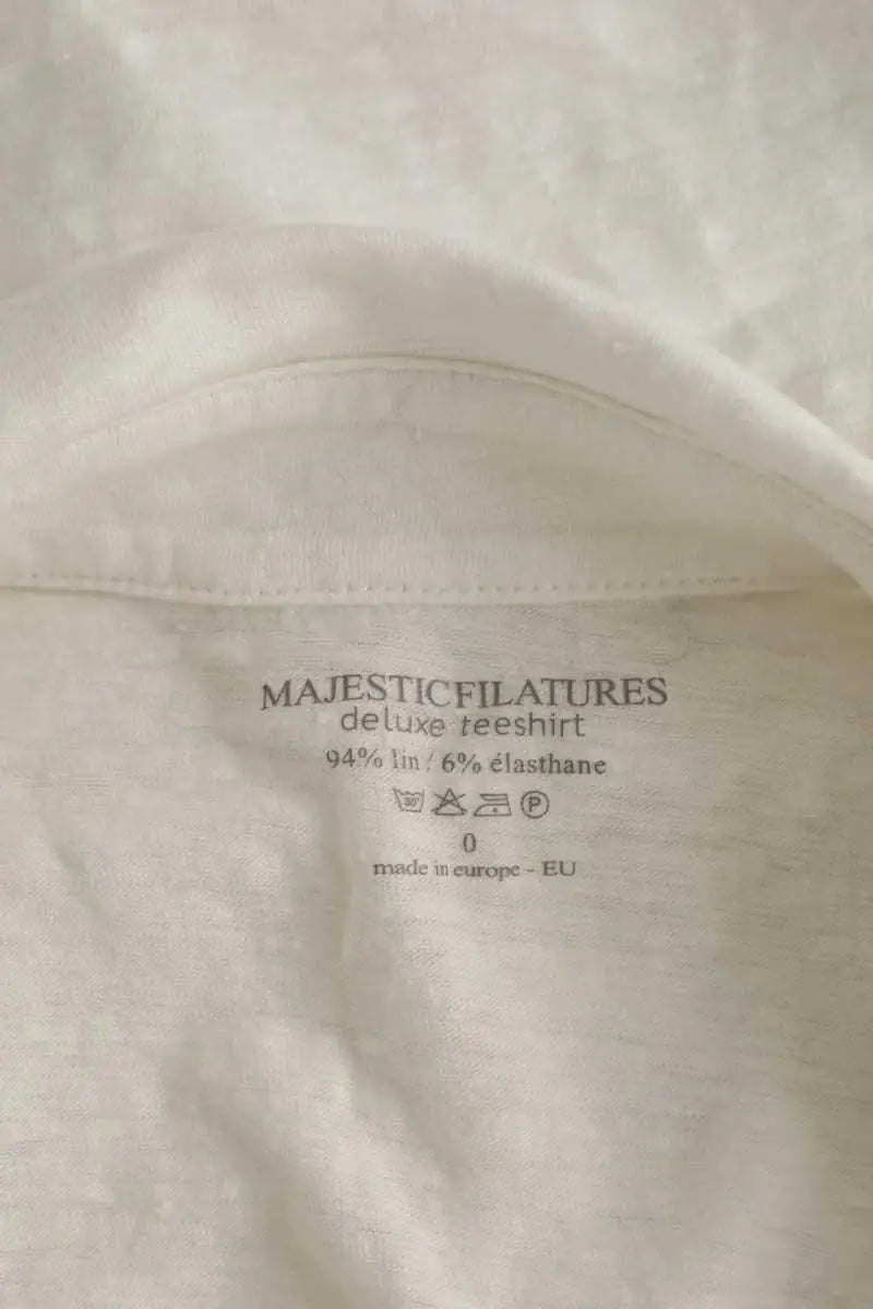 Top Majestic Filatures Blanc en Lin