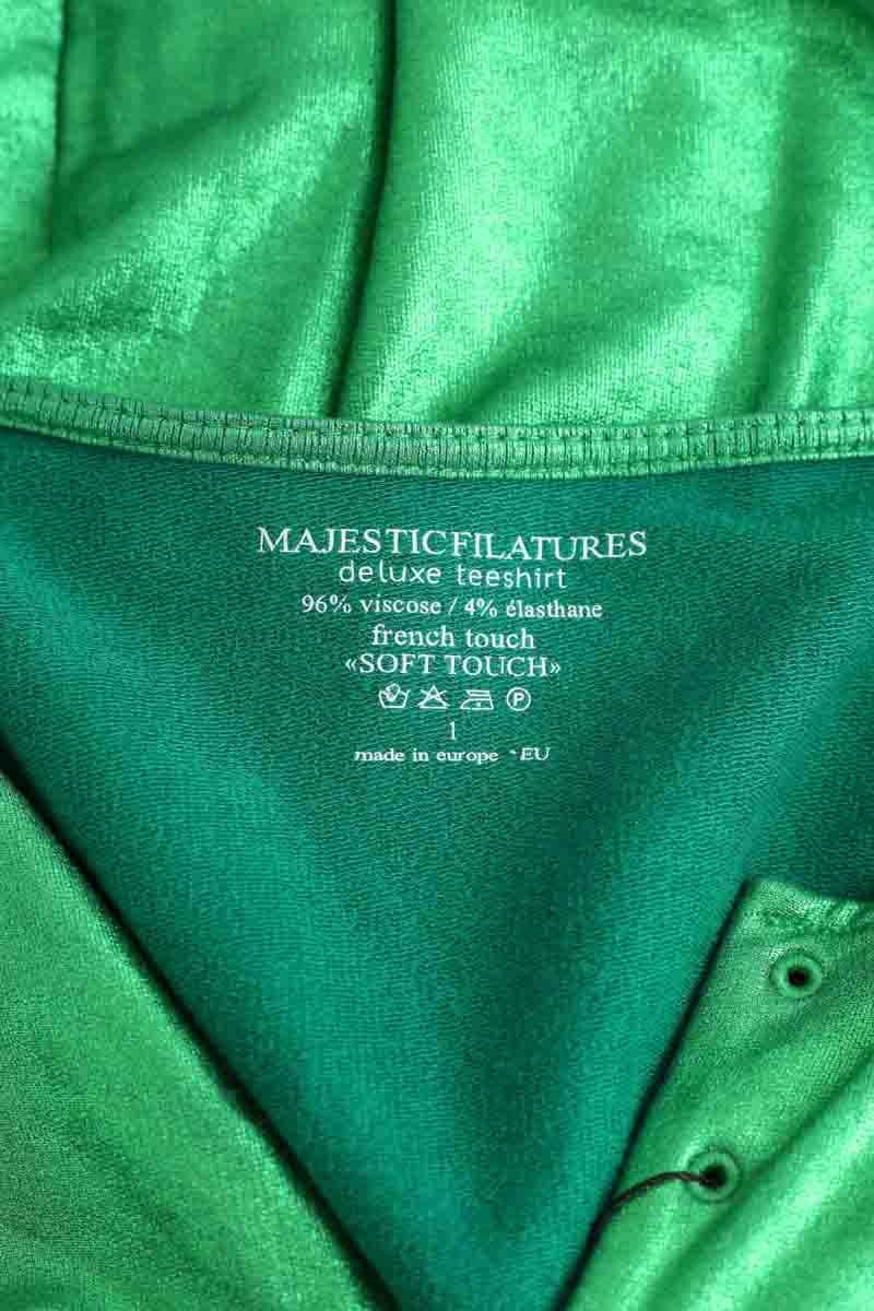Top Majestic Filatures Vert en Viscose