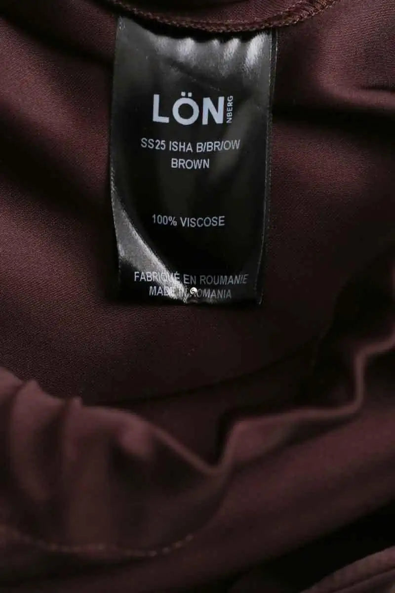 Top Margaux Lonnberg Isha Marron en Viscose