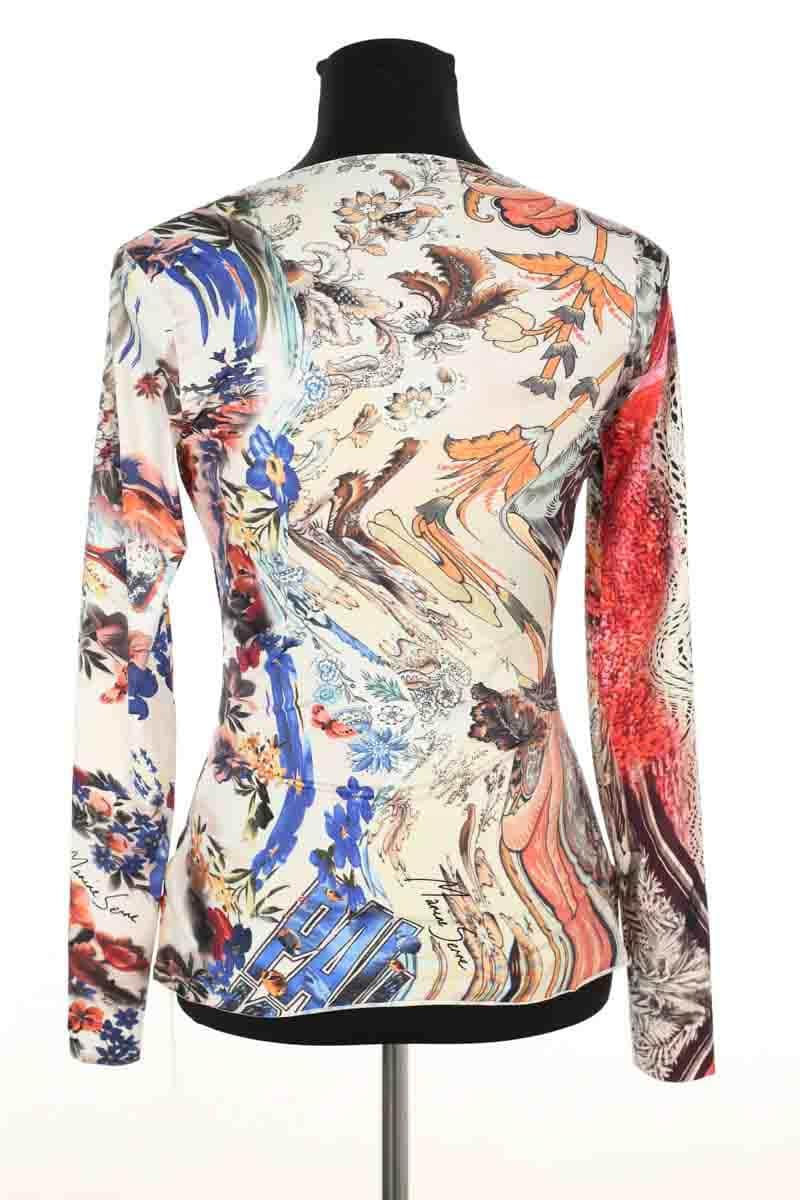 Top Marine Serre Multicolore en Polyamide