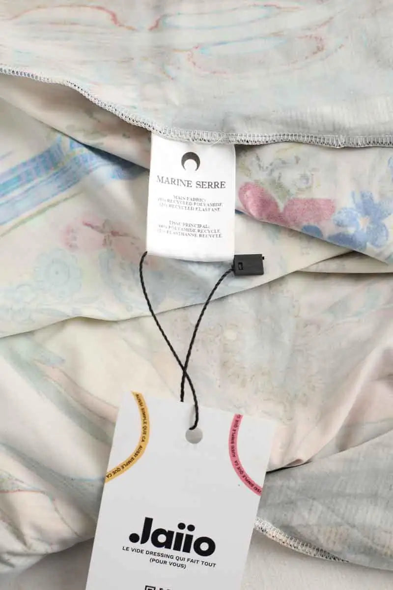 Top Marine Serre Multicolore en Polyamide