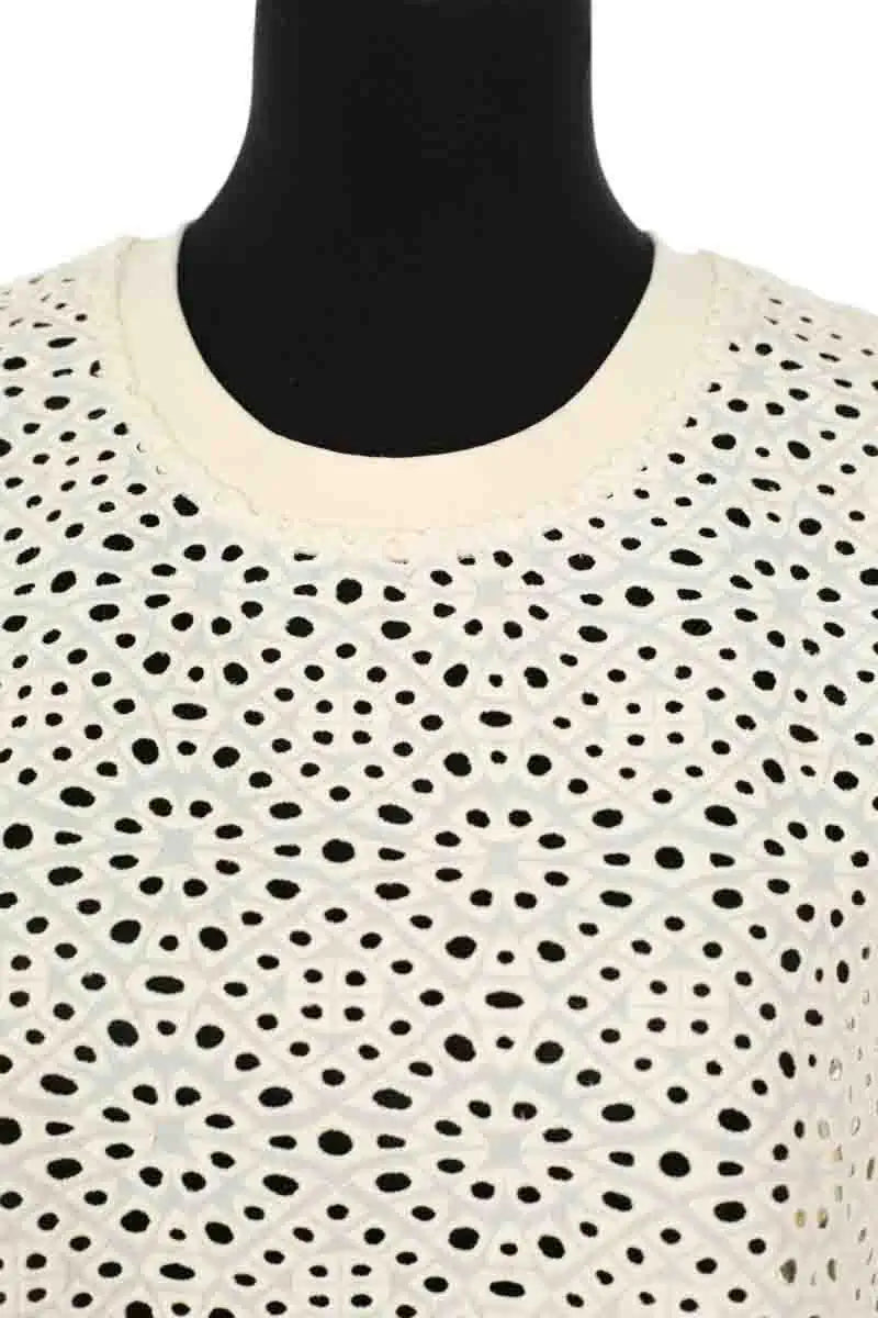 Top Mes Demoiselles Ecru en Coton