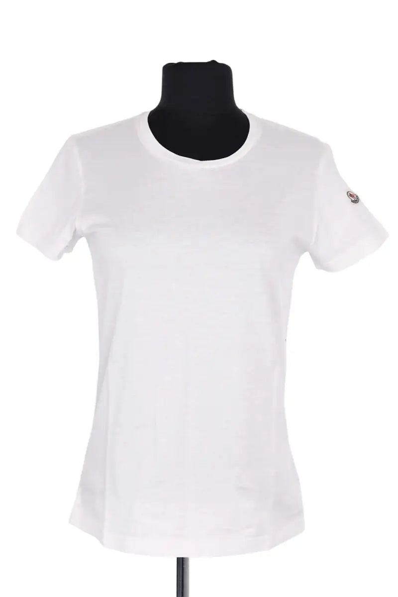 Top Moncler Blanc en Coton, taille S - Seconde Main