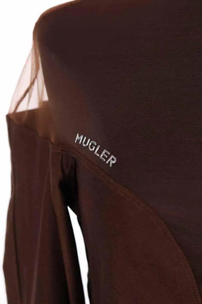 Top Mugler Marron en Synthétique