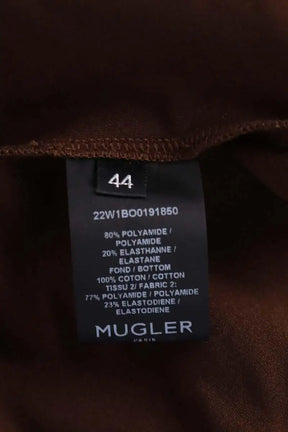 Top Mugler Marron en Synthétique