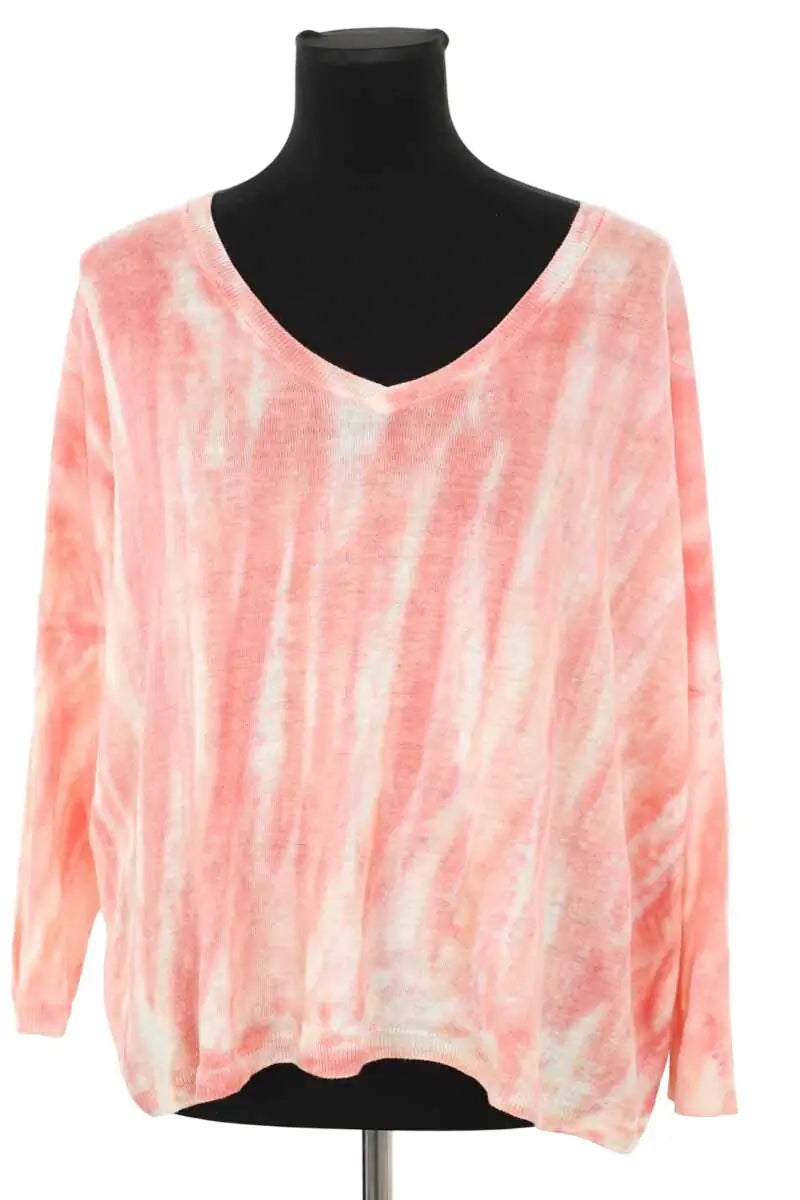 Top Notshy Orange en Lin, taille M - Seconde Main