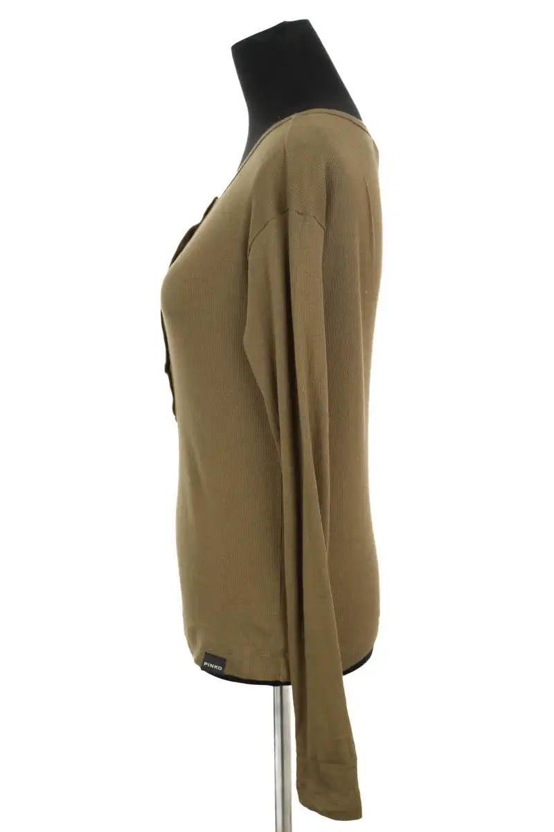 Top Pinko Kaki en Coton