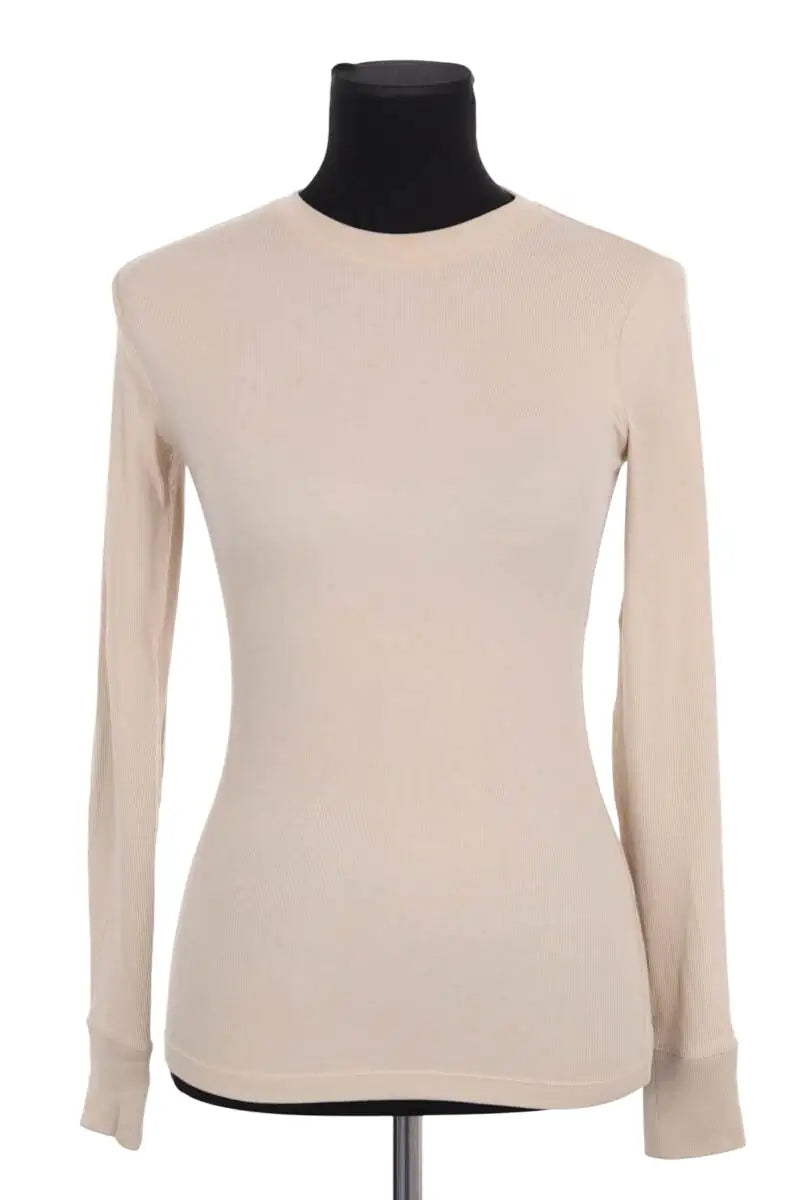 Top Ralph Lauren Beige en Coton, taille XS - Seconde Main