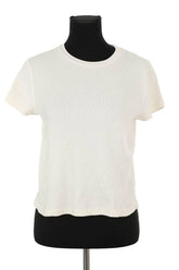Top RE/DONE Ecru en Coton, taille S - Seconde Main