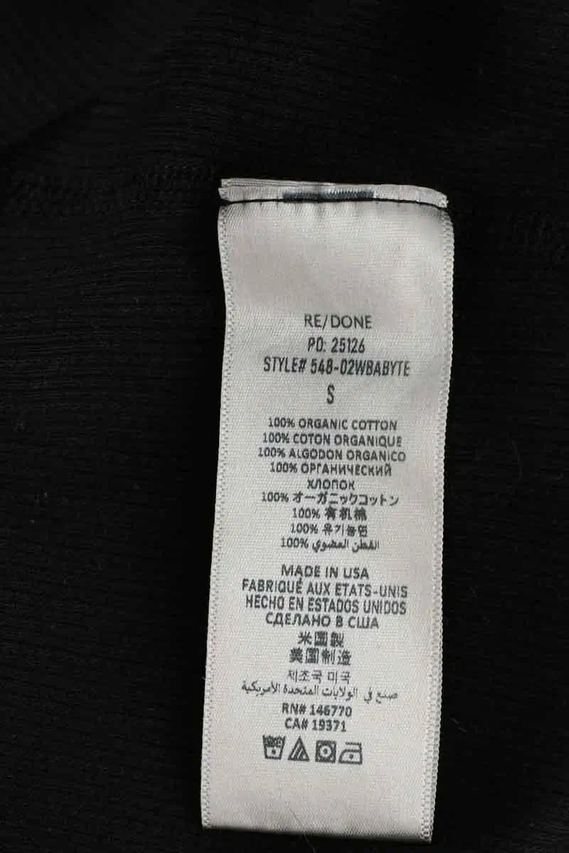Top RE/DONE Noir en Coton