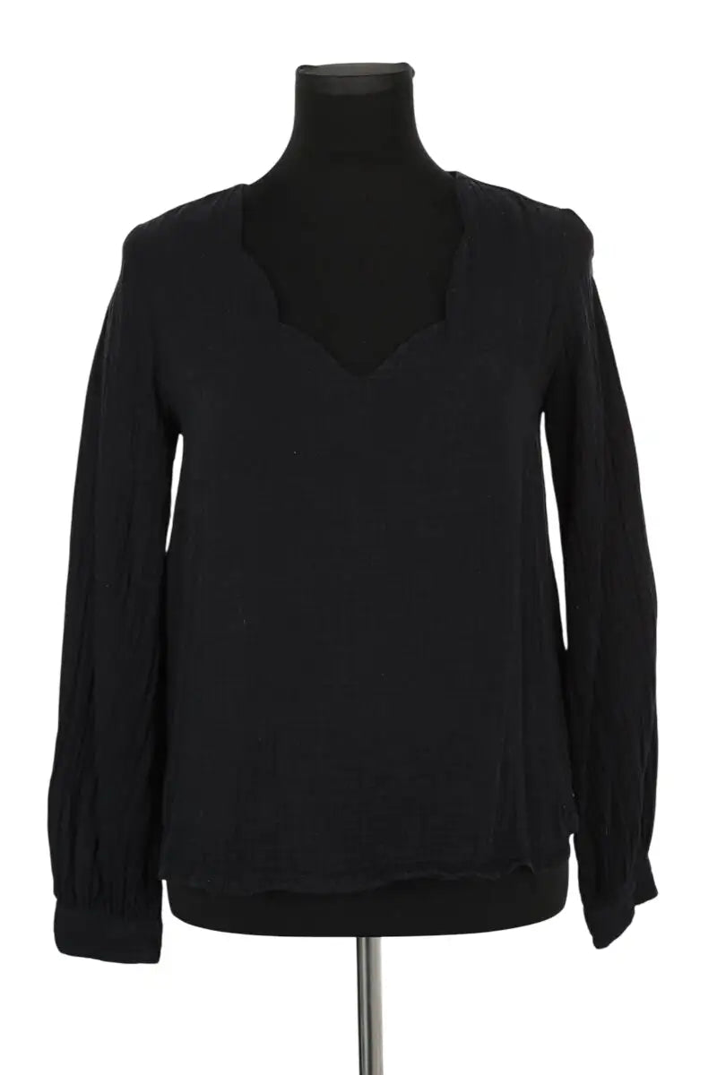 Top Saaj Noir en Coton, taille XS - Seconde Main