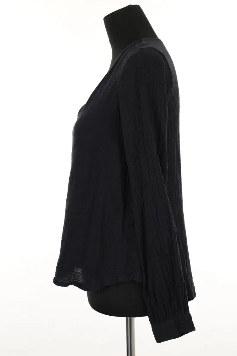 Top Saaj Noir en Coton