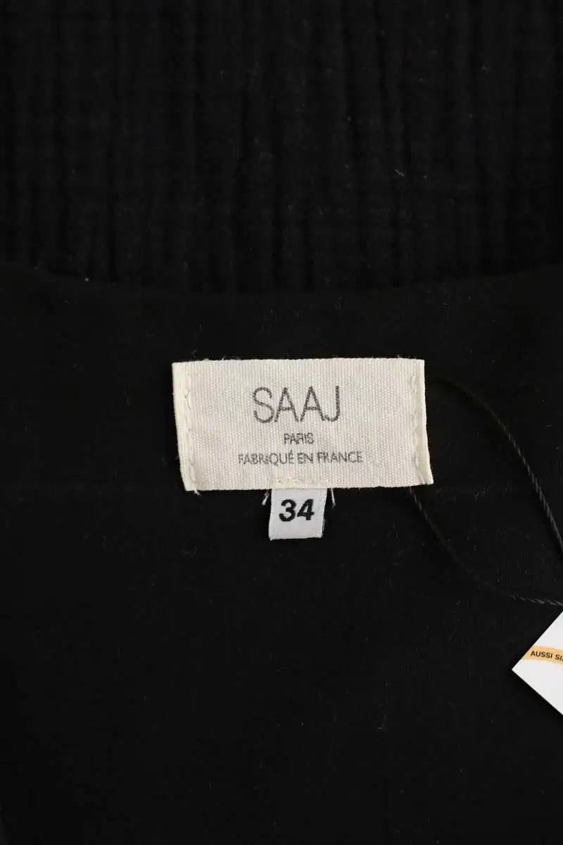 Top Saaj Noir en Coton