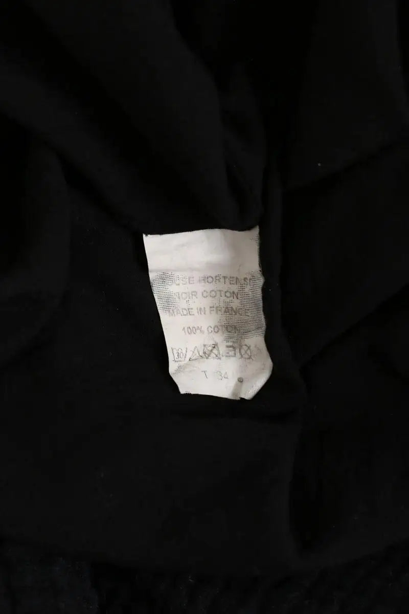 Top Saaj Noir en Coton