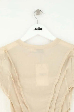 Top Sami Miro Vintage Asymmetric long sleeve tee Beige en Synthétique