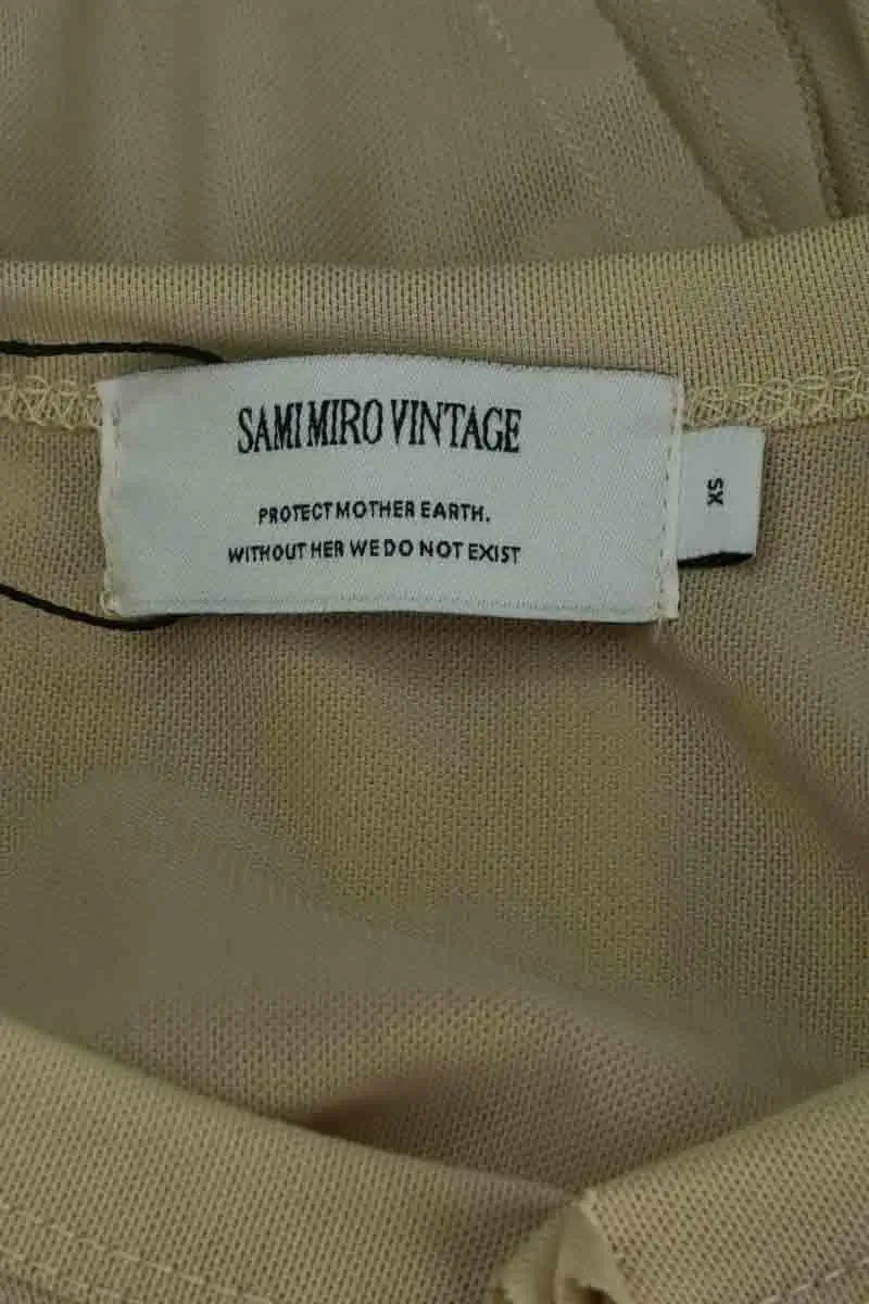 Top Sami Miro Vintage Asymmetric long sleeve tee Beige en Synthétique