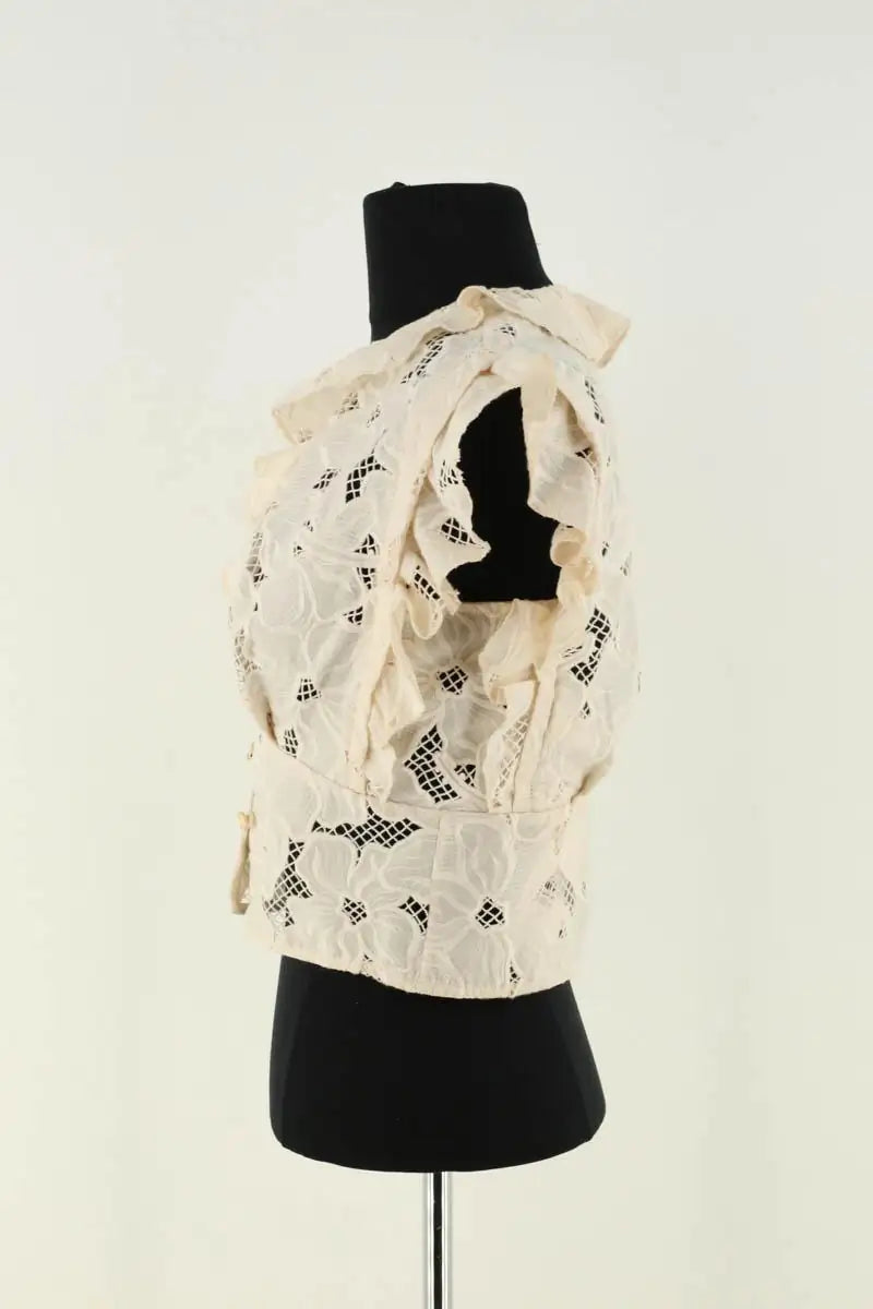 Top Sandro Beige en Coton