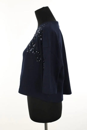 Top Sandro Bleu en Coton