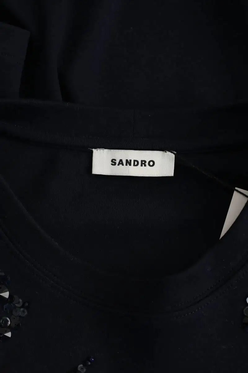 Top Sandro Bleu en Coton