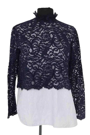 Top Sandro Bleu en Coton, taille L - Seconde Main