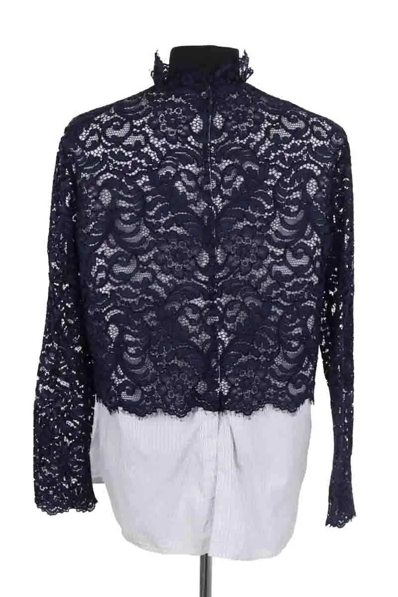 Top Sandro Bleu en Coton