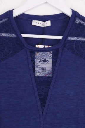 Top Sandro Bleu en Lin