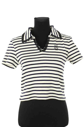 Top Sandro Marseille Blanc en Coton, taille M - Seconde Main